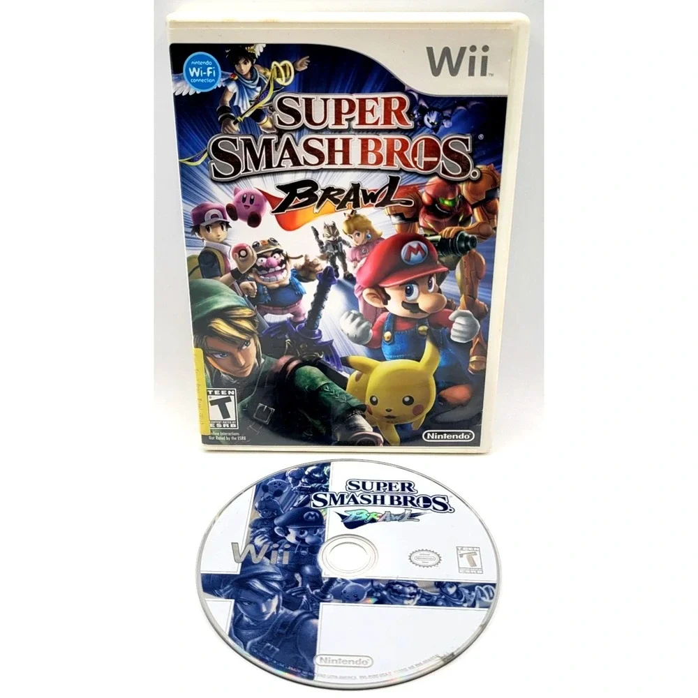 Super Smash Bros. Brawl (Nintendo Wii, 2008) GAME & CASE